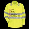Men's High Visibility Safety Long Sleeve Work Shirt Thumbnail